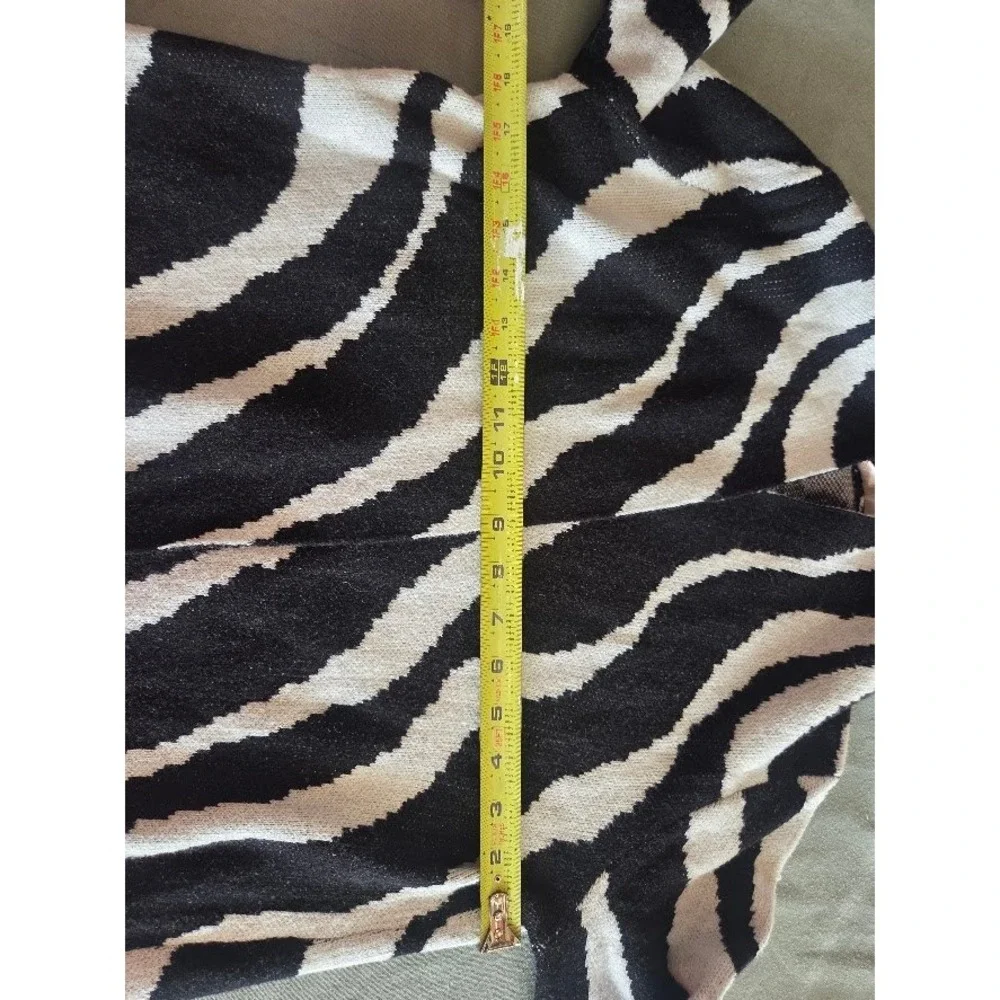 Philosophy Republic Clothing Zebra Print Long Cardigan Viscose Blend  M